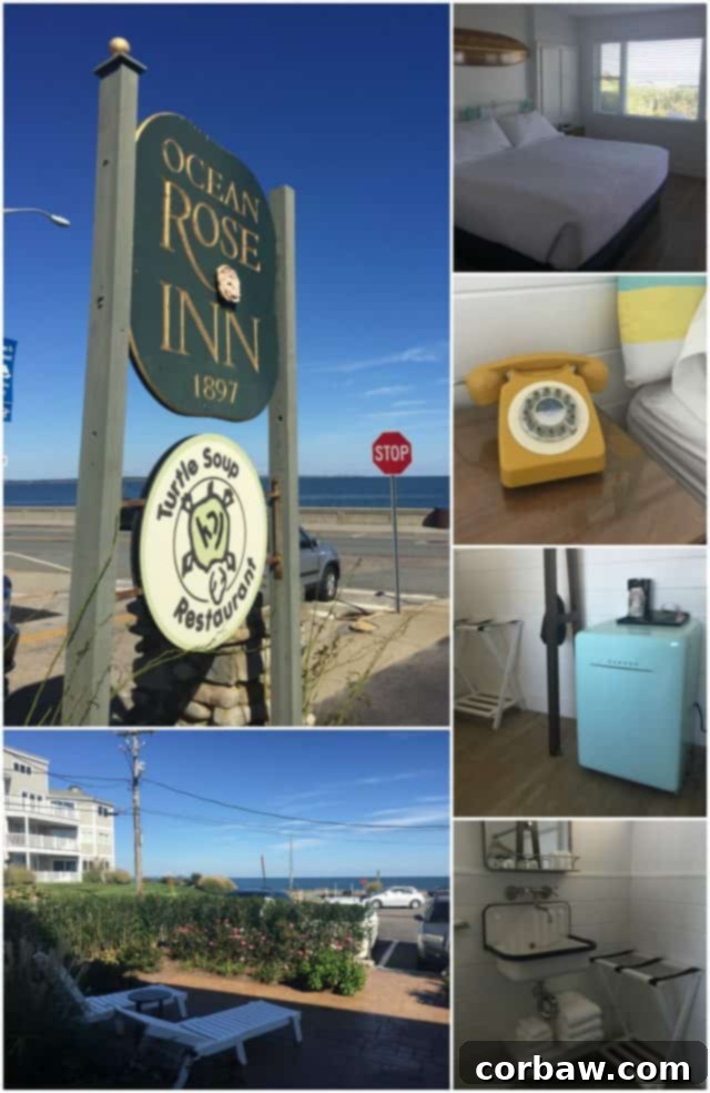 Stunning sunrise view from Ocean Rose Inn room, Narragansett