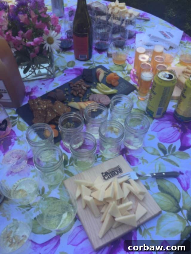 Cabot cheese tasting event in a historic garden setting