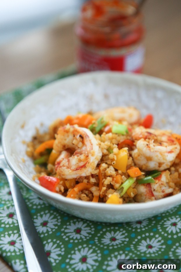 My 2017: Favorite Recipes & Life's Latest Chapters 7 Quick lunch or dinner for one! Cajun Shrimp and Cauliflower Rice Stir Fry - low carb, high protein and full in flavor. A perfect 15-minute meal.
