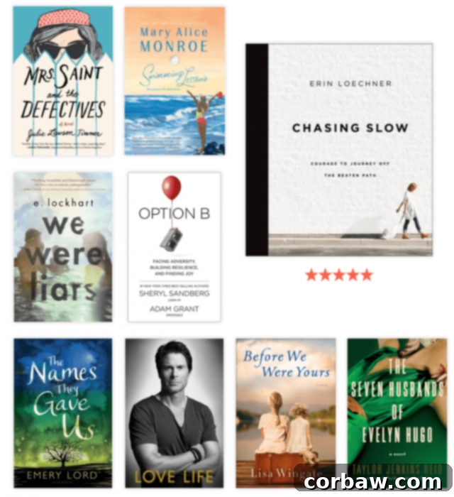 2017 Reading Rewind: All My Books & Top Picks 6 Collage of book covers from the fourth section of the 2017 reading list, including 'Option B' and 'The Seven Husbands of Evelyn Hugo'.