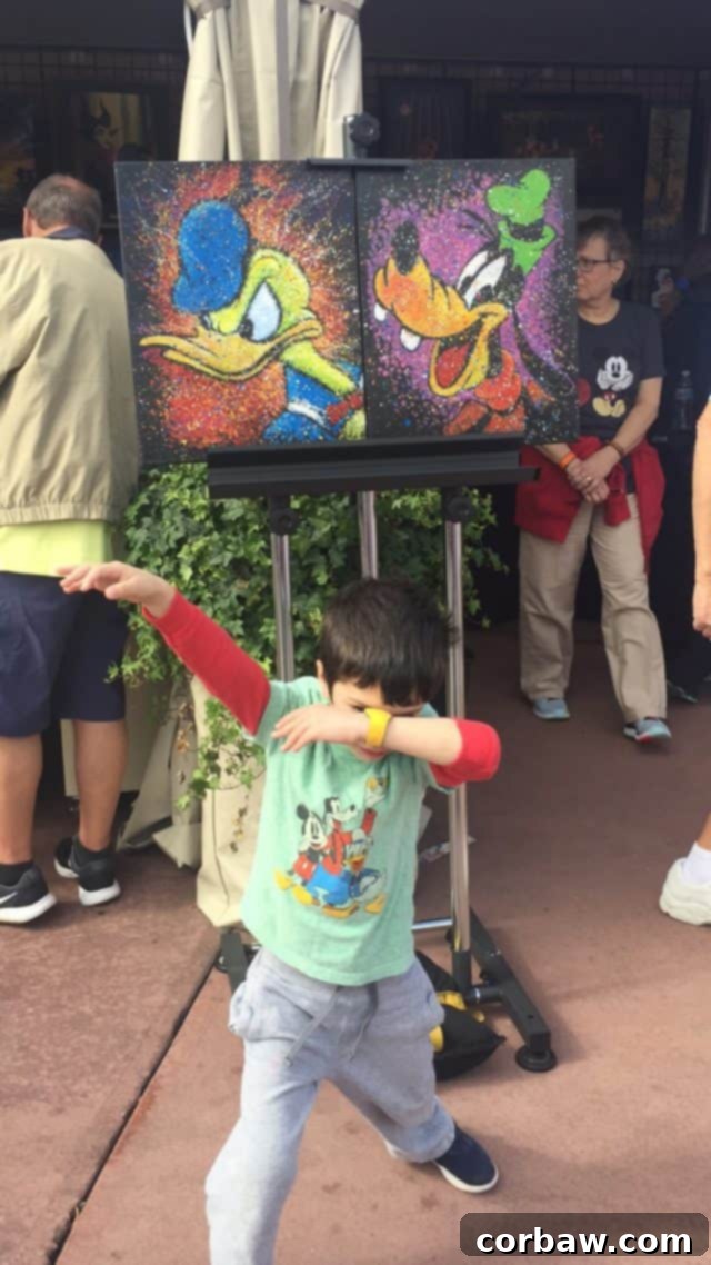 Epcot's Global Canvas 2018 16 Author and child enjoying the festival
