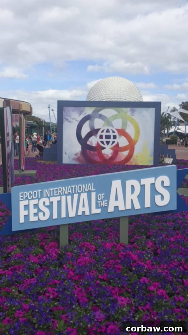 Epcot's Global Canvas 2018 3 Epcot Festival of the Arts colorful sign