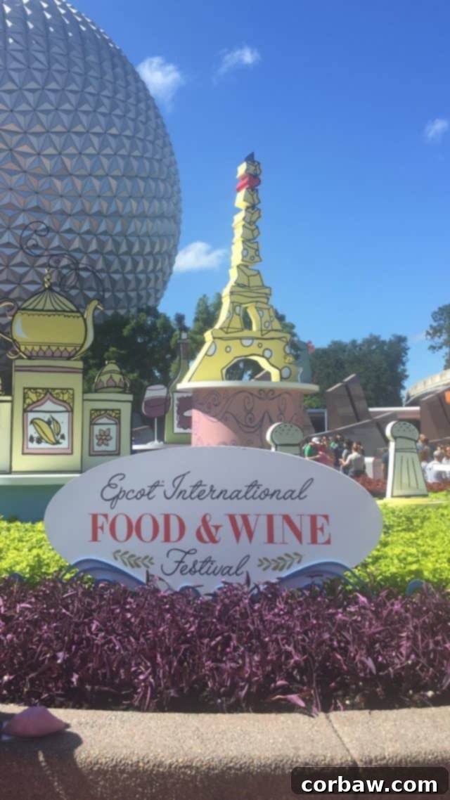 Epcot International Food and Wine Festival Entrance at Walt Disney World
