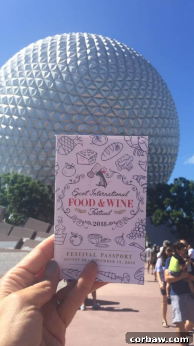Guests enjoying the Epcot Food and Wine Festival Global Marketplaces