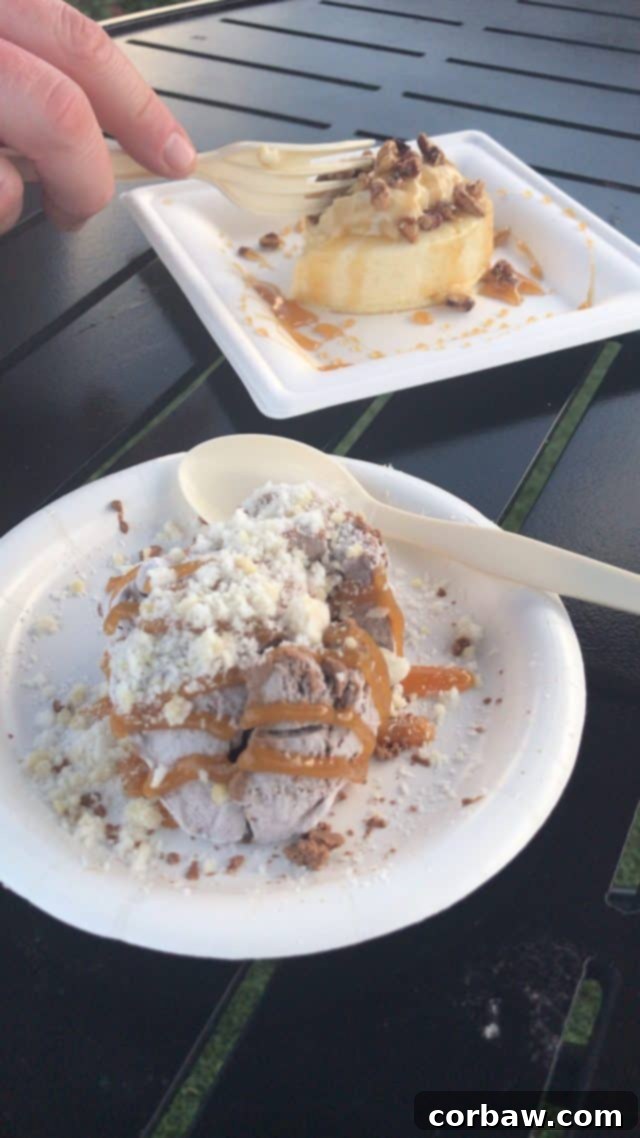 Maple Bourbon Boursin Cheesecake and Liquid Nitro Chocolate-Almond Truffle desserts