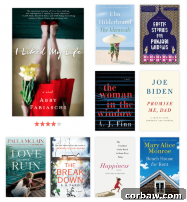 More book covers from the 2018 reading challenge featuring titles like I Liked My Life and The Woman In The Window.