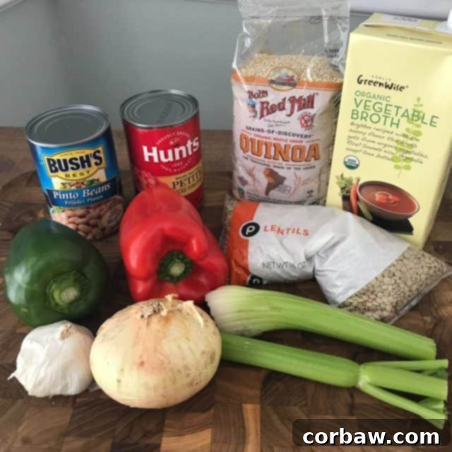 Hearty Instant Pot Vegetarian Chili 4 Another view of the delicious Instant Pot Vegetarian Chili in a bowl, showcasing the rich texture and colorful toppings.