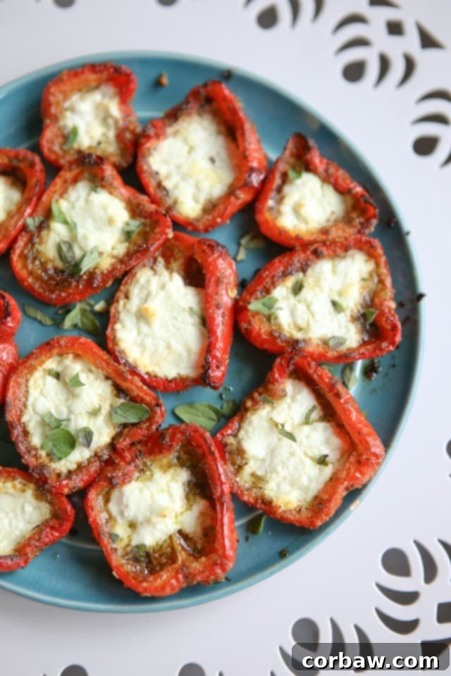 Touchdown Treats: Healthy Super Bowl Appetizers 4 Roasted Red Peppers with Pesto and Goat Cheese