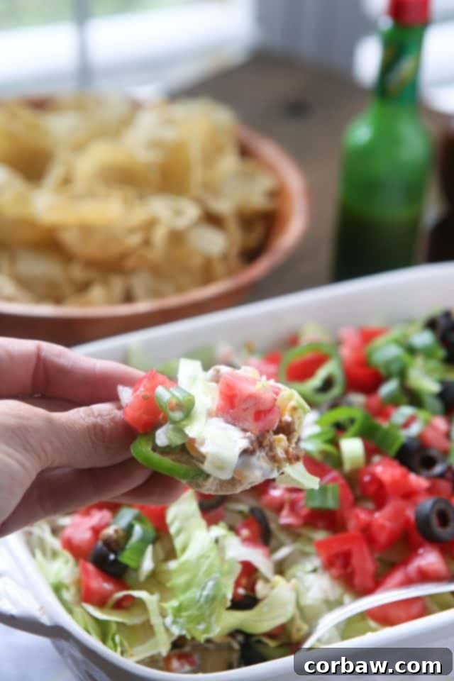 Touchdown Treats: Healthy Super Bowl Appetizers 8 layered taco dip