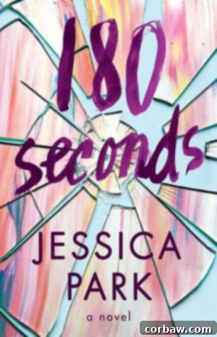 Book cover for 180 Seconds by Jessica Park, featuring a stylized image of a girl with a stopwatch