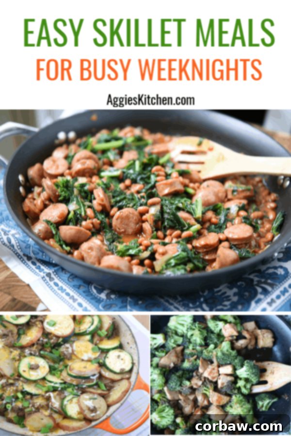 Easy skillet meals you can make for your family on busy nights during week. With the help of a plan and ingredients on hand, you can get dinner on the table quick and easily!