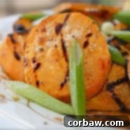 Grilled Sweet Potato Salad with cilantro and lime