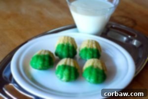 Delicate Madeleines with a sweet vanilla rum icing, arranged beautifully