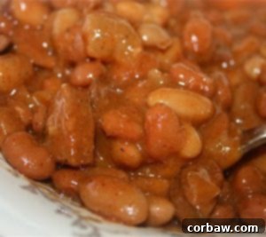 Low & Slow BBQ Baked Beans 2 Slow Cooker Barbecue Beans in a bowl
