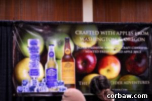 Crispin Hard Cider logo and tasting samples at KLCC Microbrew Festival