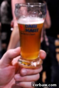 Sample beer glass from Dari Mart at the microbrew festival