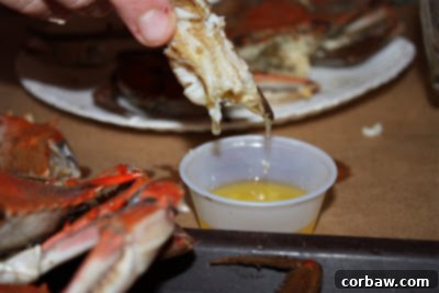 A table covered with paper, mallets, and the remnants of a blue crab feast, symbolizing a satisfying meal