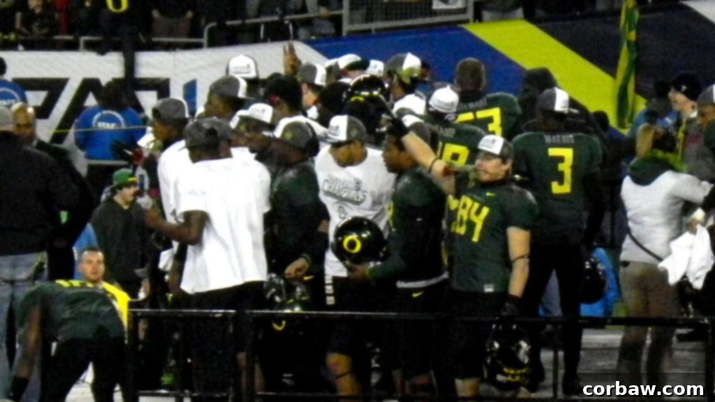 Another perspective of the post-game championship celebration