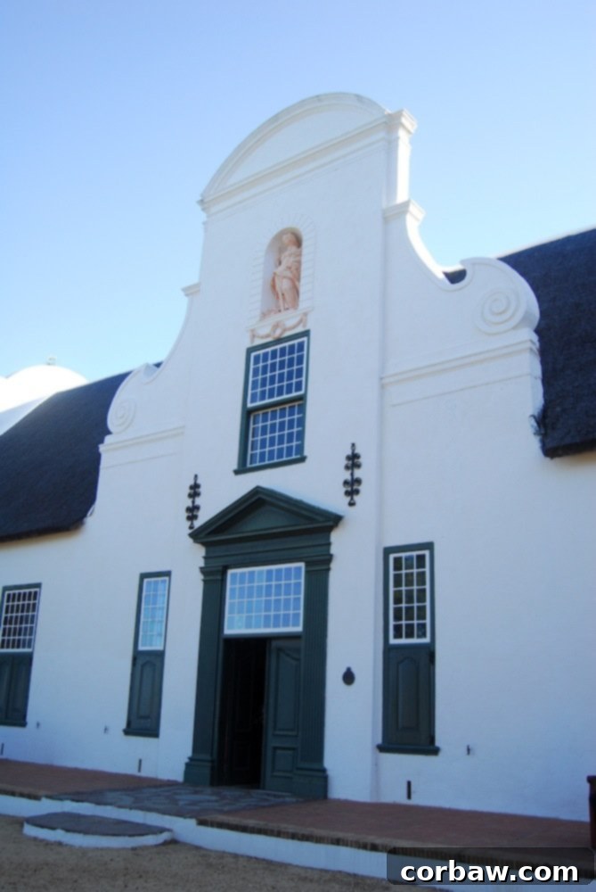 Detailed View of Cape Dutch Gable at Groot Constantia