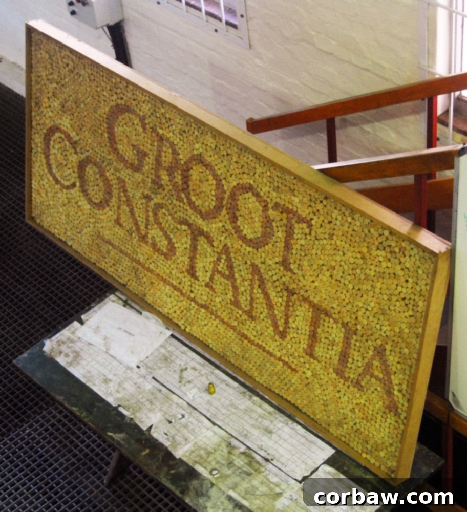 Groot Constantia Barrel Room: Rows of Red Wine Barrels Aging in Darkness