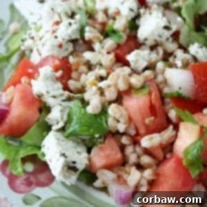 Delicious Summer Farro Tabouli, a fresh and healthy ancient grain salad