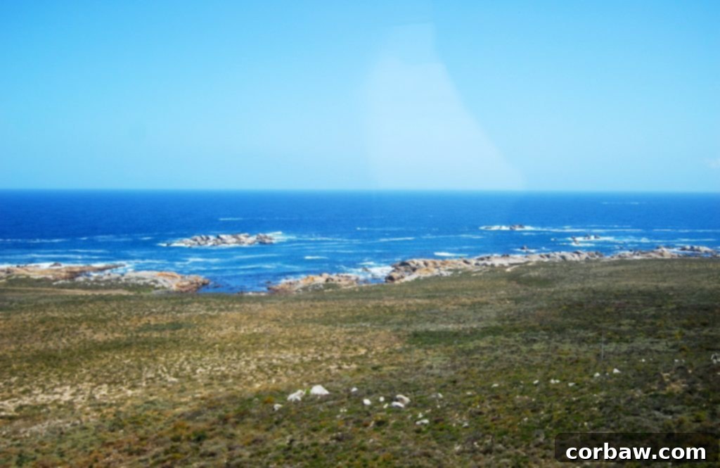 Expansive view from Cape Columbine Lighthouse in Paternoster, South Africa