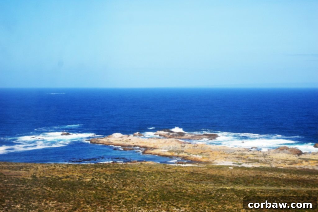 Coastal landscape seen from the Paternoster lighthouse, showcasing the rugged beauty