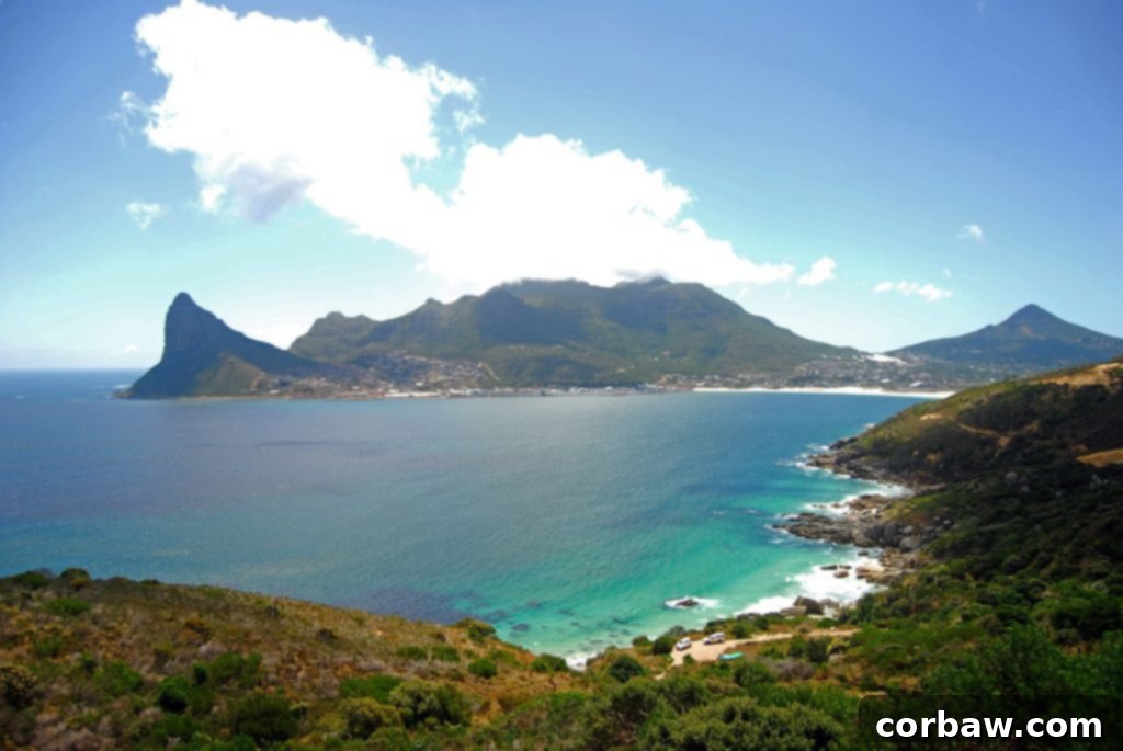 Breathtaking view from Chapman's Peak Drive overlooking the ocean