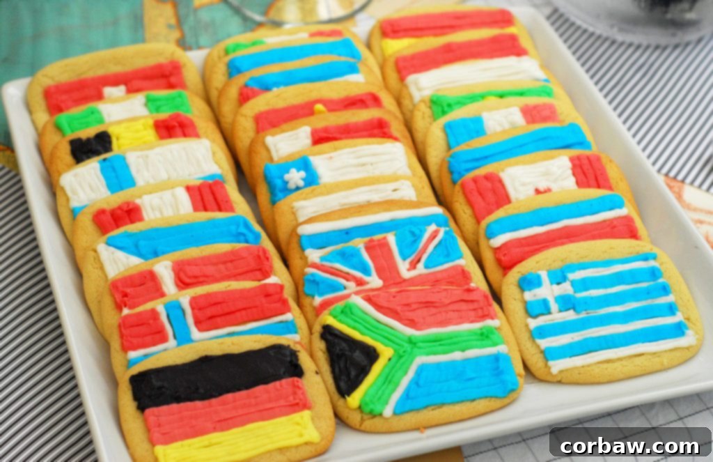 Wanderlust and Wedding Bells 14 flag-cookies