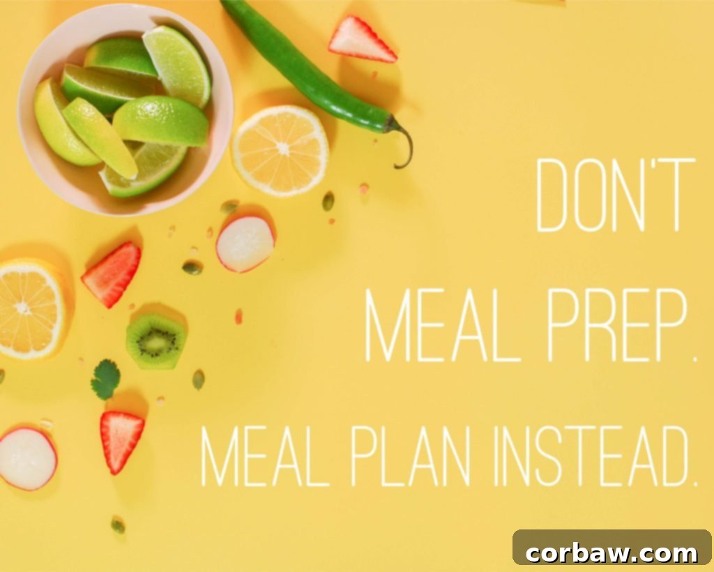 Meal planning guide from A Duck's Oven