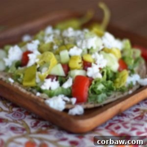Hummus Pita Pizza Topped with Fresh Greek Salad 2 img 4035 3