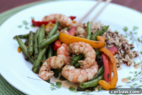 Vibrant Szechuan Shrimp and Vegetable Stir Fry served over rice