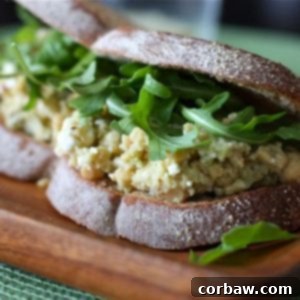 Tangy Chickpea Avocado Smash Sandwich with Feta and Arugula 2 img 5684 3