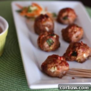 Asian Turkey Meatballs with Chili Garlic Glaze