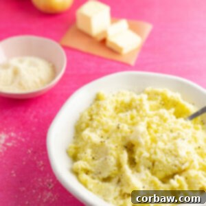 Mastering Steak Sides: 20+ Perfect Pairings and Pitfalls 7 Cacio e Pepe Mashed Potatoes on a white plate