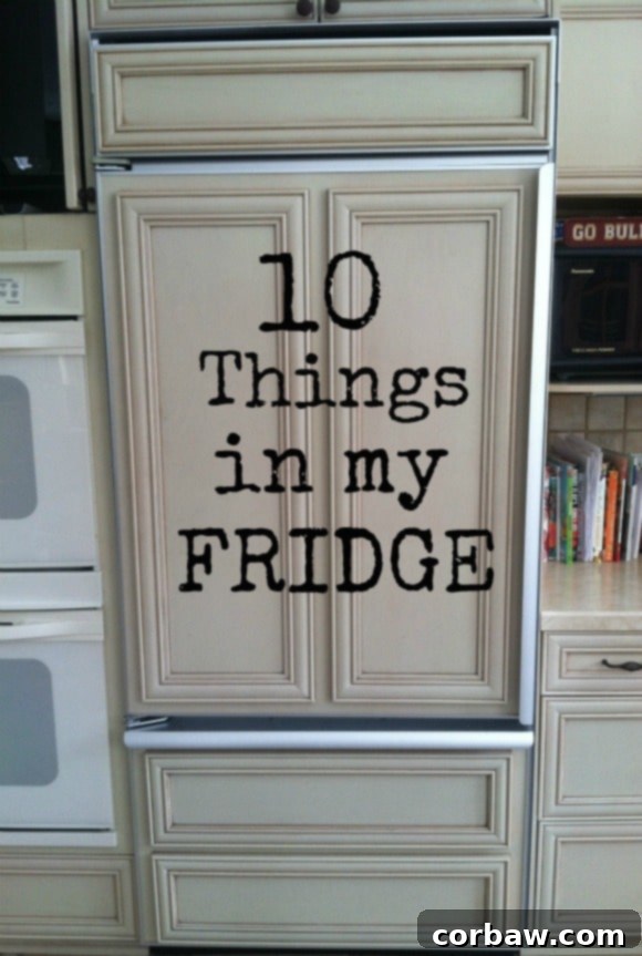 A full view of Sheila's well-stocked family refrigerator, featuring various compartments and shelves filled with everyday essentials.