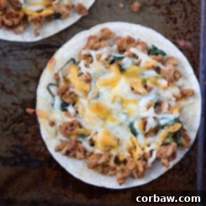 spinach turkey baked tostadas