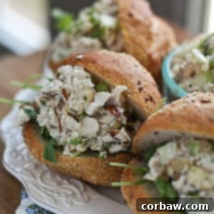 Autumn Rotisserie Chicken Salad with Apples and Almonds | Aggie's Kitchen #thinkfisher