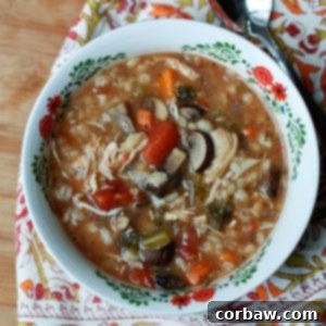 Comforting Slow Cooker Italian Chicken Mushroom and Barley Soup 2 img 7899 4