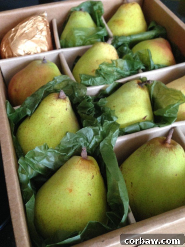 Harry and David Royal Riviera Pears box ready for gifting
