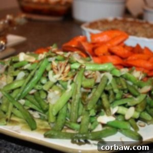 Delicious Veggie Sides with a Blogging Secret 2 Delicious roasted green beans, perfect for a healthy and flavorful meal.