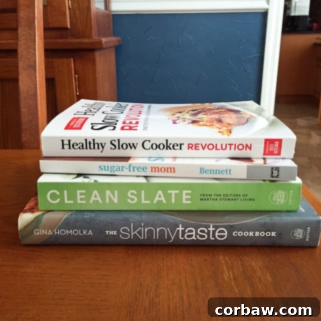 Healthy Cookbook Collection for a Fresh Start - Skinnytaste, Clean Slate, Sugar-Free Mom, Healthy Slow Cooker