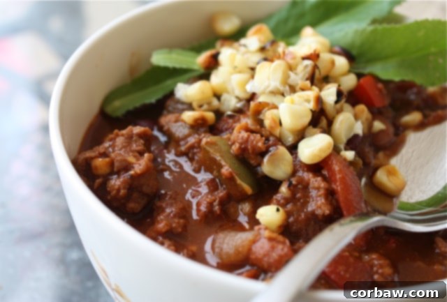 Game Day Chili, rich and hearty, perfect for football season